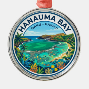 Hanauma Bay Hawaii Metal Ornament