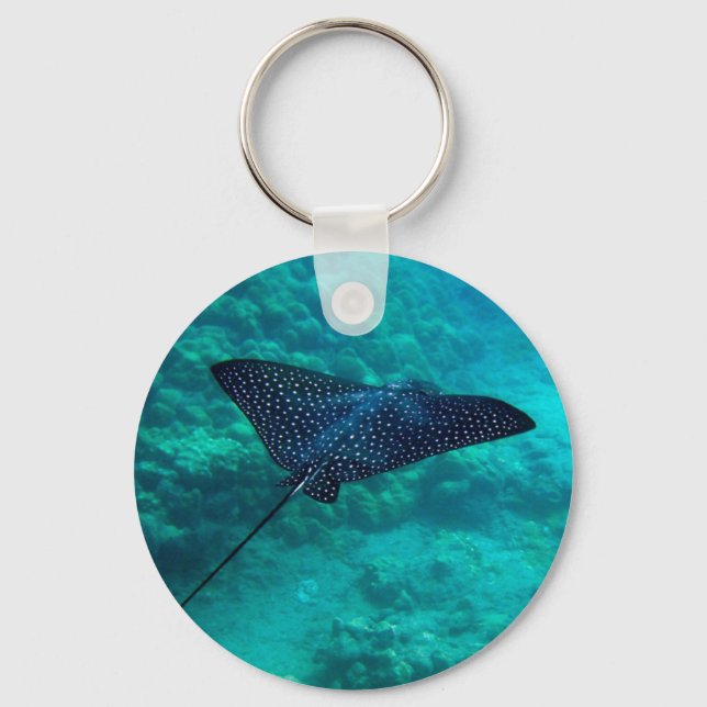 Hanauma Bay Hawaii Spotted Eagle Ray Keychain (Front)