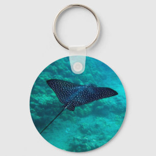Hanauma Bay Hawaii Spotted Eagle Ray Keychain