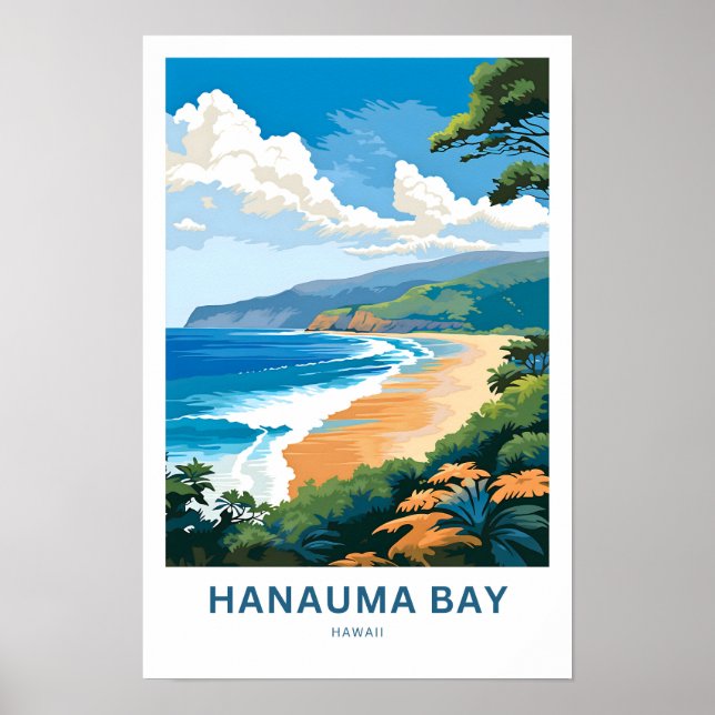 Hanauma Bay Hawaii Travel Print (Front)