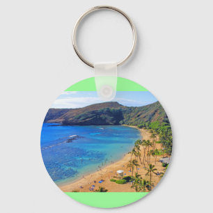 Hanauma Bay, Honolulu, Oahu, Hawaii View Keychain