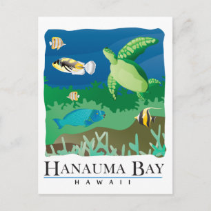 Hanauma Bay Oahu Hawaii Postcard