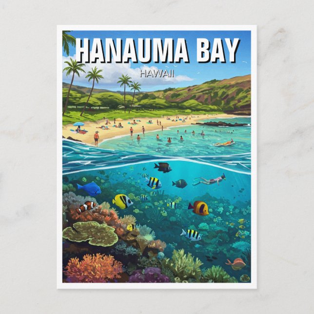 Hanauma Bay Oahu Hawaii Travel Postcard (Front)