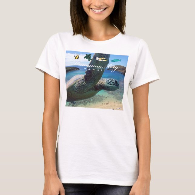 Hanauma Bay Oahu Hawaii Turtle T-Shirt (Front)