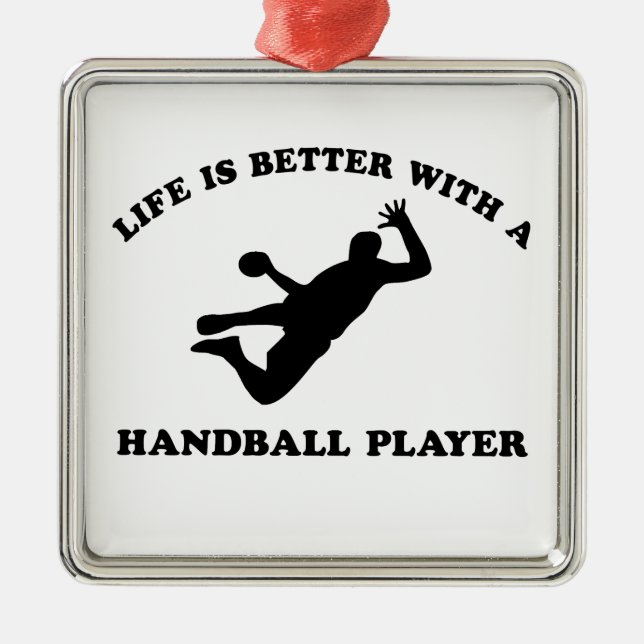 Hanball Vector Designs Metal Ornament (Front)