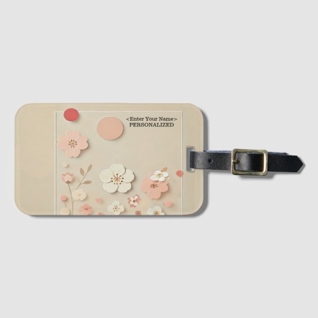 Hanbok Style Personalized Luggage Tag (Front Horizontal)