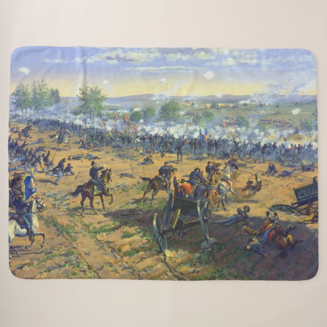 Hancock Gettysburg Pickett's Charge Thure Thulstru Sherpa Blanket (Front (Horizontal))