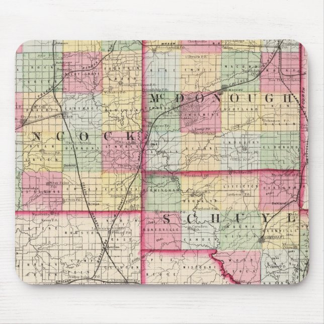 Hancock, McDonough, Schuyler counties Mouse Pad (Front)