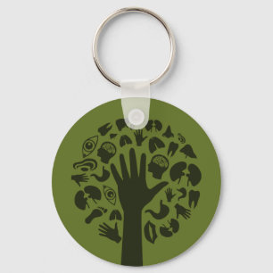 Hand a tree3 keychain