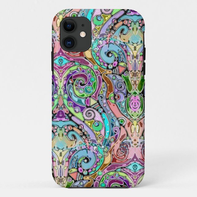 Hand And Digitally Painted Pattern Art 10 Case-Mate iPhone Case (Back)