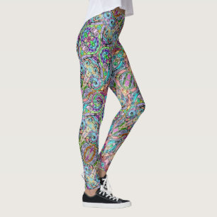 Hand And Digitally Painted Pattern Art 10 Leggings