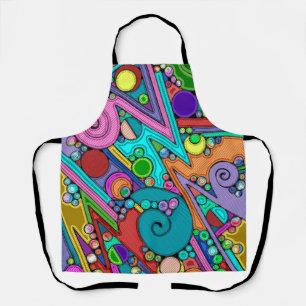 Hand And Digitally Painted Pattern Art 12 Apron