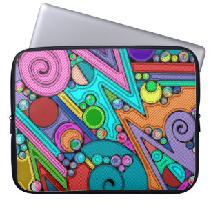 Hand And Digitally Painted Pattern Art 12 Laptop Sleeve