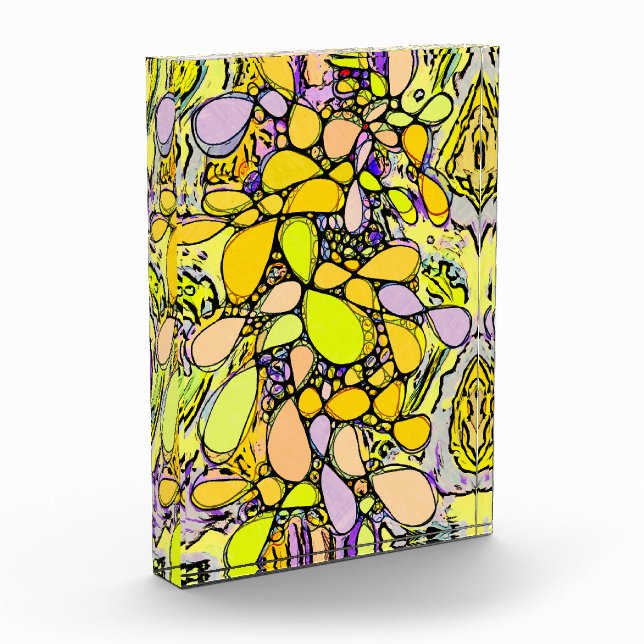 Hand And Digitally Painted Pattern Art 13 Photo Block (Left)