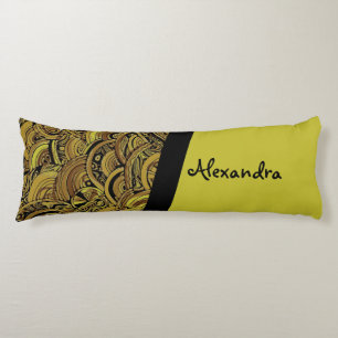 Hand And Digitally Painted Pattern Art 15 Body Pillow