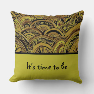 Hand And Digitally Painted Pattern Art 15 Throw Pillow