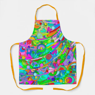 Hand And Digitally Painted Pattern Art 18 Apron
