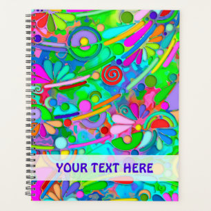 Hand And Digitally Painted Pattern Art 18 Planner