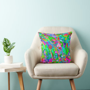 Hand And Digitally Painted Pattern Art 18 Throw Pillow