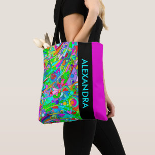 Hand And Digitally Painted Pattern Art 18 Tote Bag