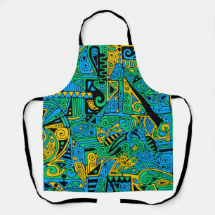 Hand And Digitally Painted Pattern Art 21 Apron