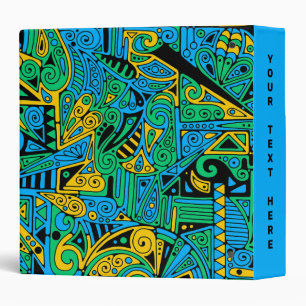 Hand And Digitally Painted Pattern Art 21 Binder