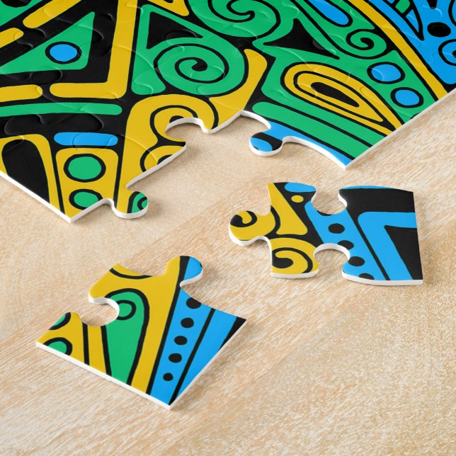 Hand And Digitally Painted Pattern Art 21 Jigsaw Puzzle (Side)