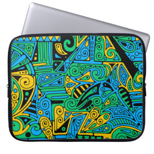 Hand And Digitally Painted Pattern Art 21 Laptop Sleeve