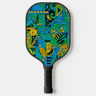 Hand And Digitally Painted Pattern Art 21 Pickleball Paddle