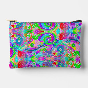 Hand And Digitally Painted Pattern Art 22 Accessory Pouch