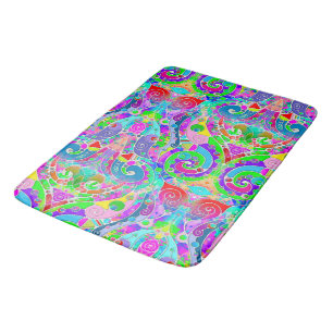 Hand And Digitally Painted Pattern Art 22 Bath Mat