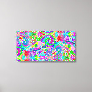 Hand And Digitally Painted Pattern Art 22 Canvas Print