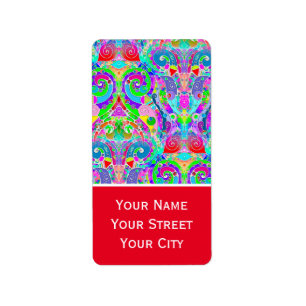 Hand And Digitally Painted Pattern Art 22 Label