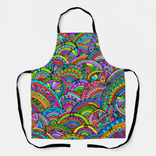 Hand And Digitally Painted Pattern Art 27 Apron