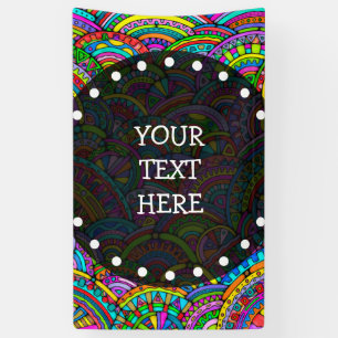 Hand And Digitally Painted Pattern Art 27 Banner