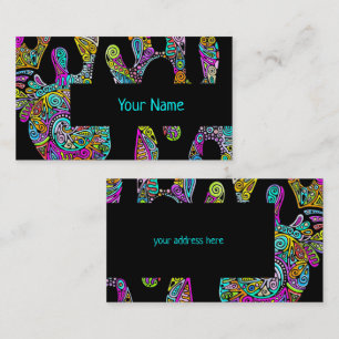 Hand And Digitally Painted Pattern Art 28 Business Card