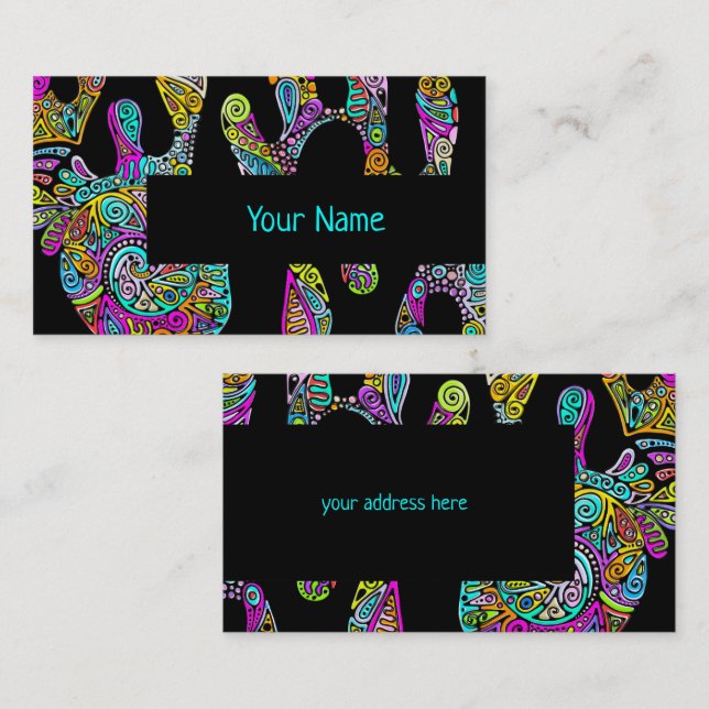 Hand And Digitally Painted Pattern Art 28 Business Card (Front/Back)