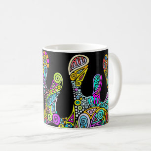 Hand And Digitally Painted Pattern Art 28 Coffee Mug
