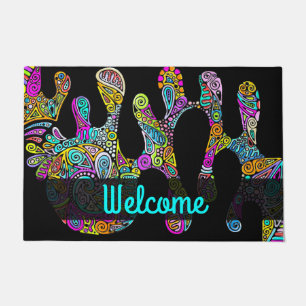 Hand And Digitally Painted Pattern Art 28 Doormat