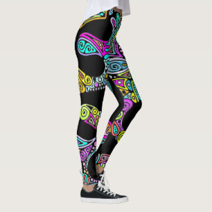Hand And Digitally Painted Pattern Art 28 Leggings