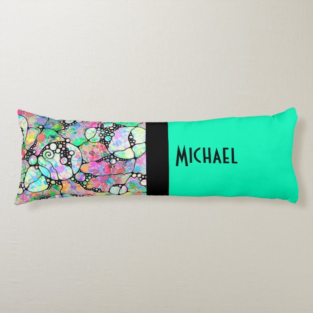 Hand And Digitally Painted Pattern Art 31 Body Pillow (Front)
