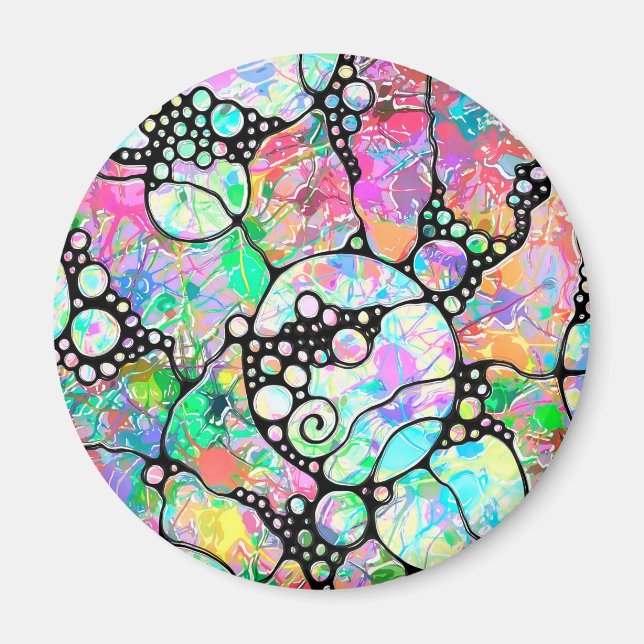 Hand And Digitally Painted Pattern Art 31 Magnet (Front)
