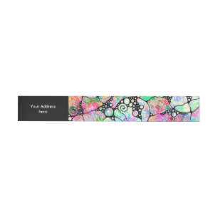 Hand And Digitally Painted Pattern Art 31 Wraparound Address Label