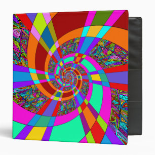 Hand And Digitally Painted Pattern Art 3 Binder