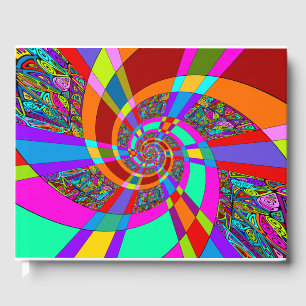 Hand And Digitally Painted Pattern Art 3 Guest Book