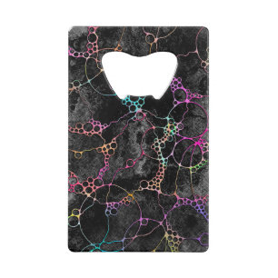 Hand And Digitally Painted Pattern Art 41 + 44 Credit Card Bottle Opener