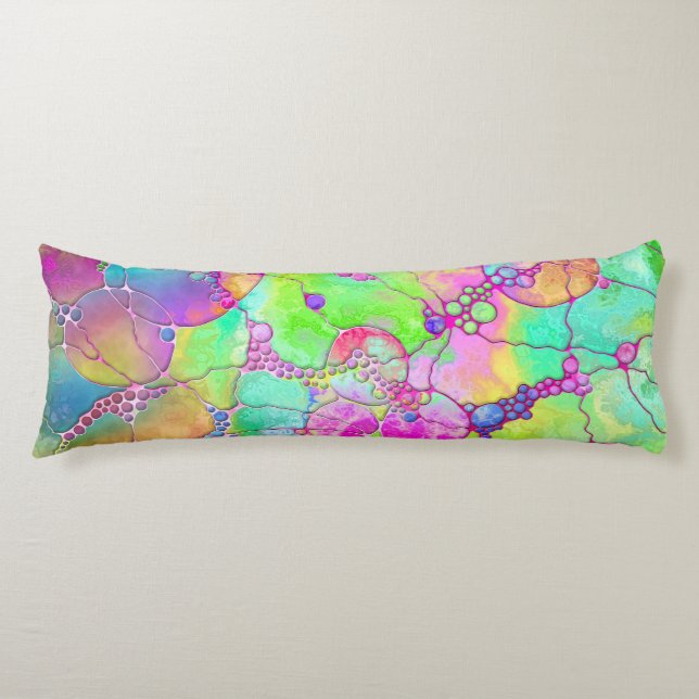 Hand And Digitally Painted Pattern Art 41 Body Pillow (Front)