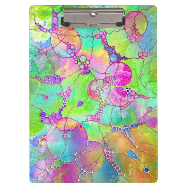 Hand And Digitally Painted Pattern Art 41 Clipboard (Front)