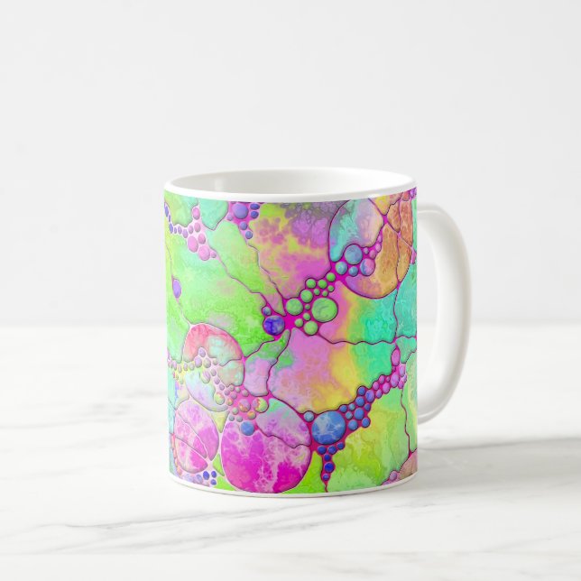 Hand And Digitally Painted Pattern Art 41 Coffee Mug (Front Right)