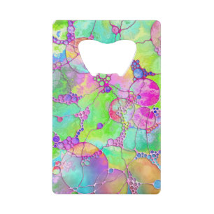 Hand And Digitally Painted Pattern Art 41 Credit Card Bottle Opener